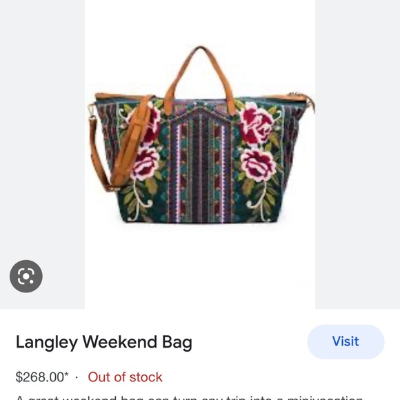 Johnny Was Langley Weekend Bag - Picture 5 of 6